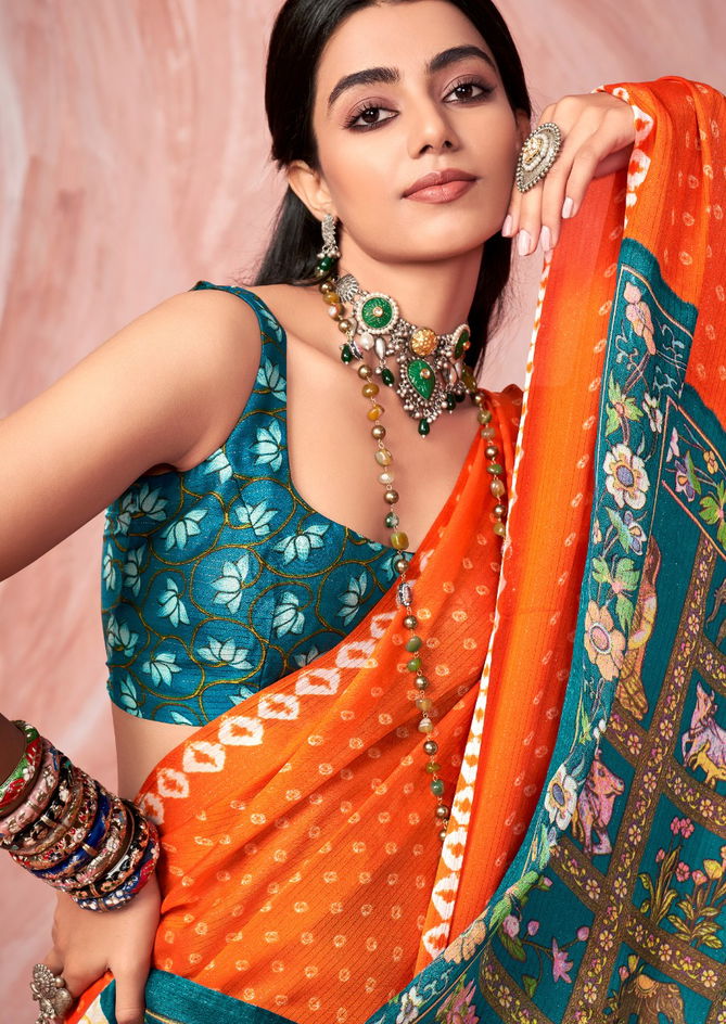 Stavan Tarang New Fancy Printed Ethnic Wear Saree Collection